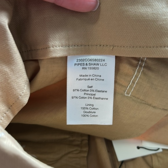 Veronica Beard Jaffe Short Khaki pleated cotton-blend twill shorts Sz 12 NEW - Picture 11 of 13
